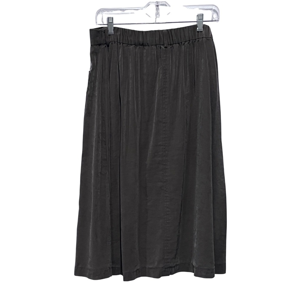 Old Navy Womens Olive Green Button Front Midi‎ Skirt with Pockets Size L - Picture 3 of 10